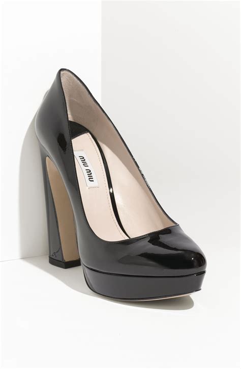 miu miu black high heels|miumiu pumps heels.